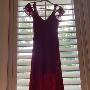 Express Wine Red High-Low Dress